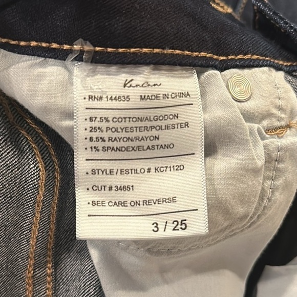 KanCan Dark Wash Distressed High Rise Skinny Jeans Women Size 25 NWT Casual - Picture 6 of 8